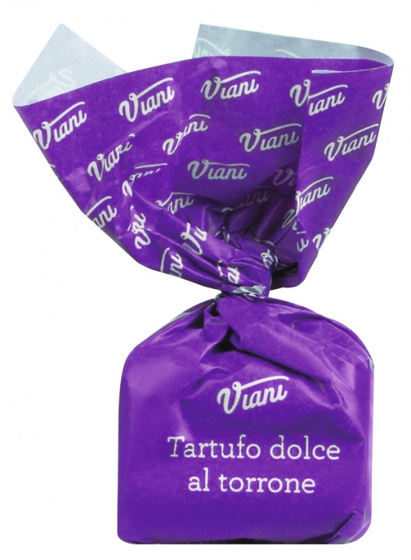 Tartufi dolci al torrone, sfusi, trufa de chocolate con torrone, suelta, Viani - 1.000 gramos - bolsa