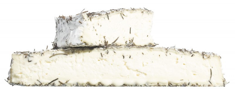 Brie La Dzorette, queso tierno de leche cruda de vaca con agujas de pino asadas, Michel Beroud - aproximadamente 1,2 kg - Pedazo