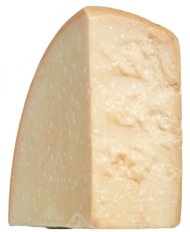 Parmigiano Reggiano DOP 18, queijo duro de leite de vaca cru, roda 1 / 8, Caseificio Gennari - aproximadamente 4kg - Pedaco