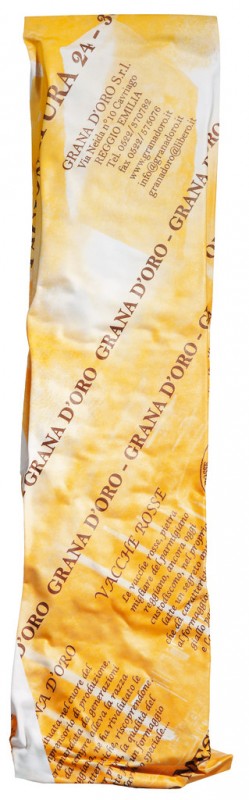 Parmigiano Reggiano delle vacche rosse, i bere nga qumeshti i paperpunuar i lopes nga Vacche Rosse, 24 muajsh, Grana d`Oro - rreth 300 g - Pjese Parmigiano Reggiano delle vacche rosse, i bere nga qumeshti i paperpunuar i lopes nga Vacche Rosse, 24 muajsh, Grana d`Oro - rreth 300 g - Pjese