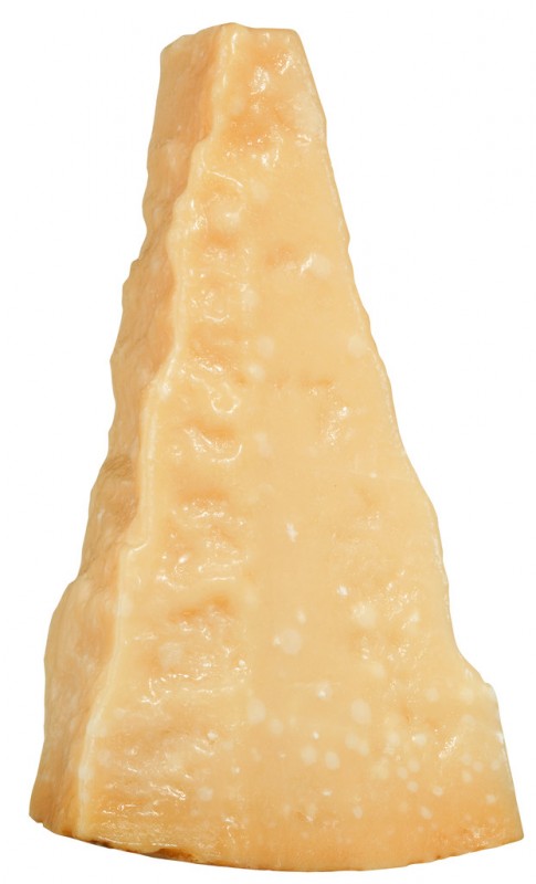Grana Padano DOP Riserva 20 mesi, queso duro elaborado con leche cruda de vaca, madurado durante al menos 20 meses, Latteria Ca` de` Stefani - aproximadamente 350 gramos - Pedazo