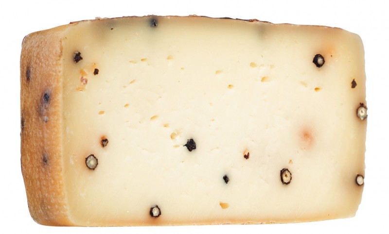 Pecorino pepe nero, queijo de ovelha com pimenta preta, Busti - aproximadamente 1,3 kg - Pedaco