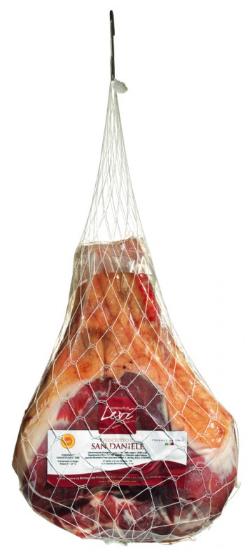 Prosciutto San Daniele DOP, disossato, jamon San Daniele, 16 meses, deshuesado, Levi Gregoris - aproximadamente 8 kg - Pedazo