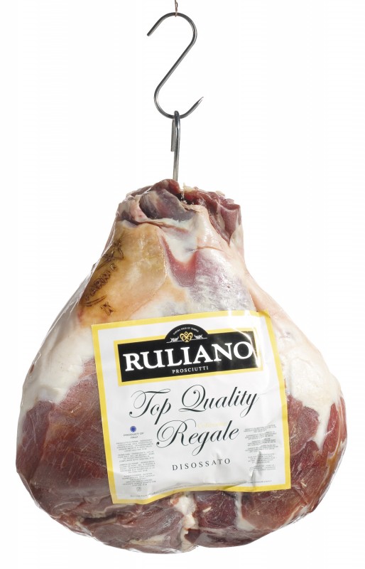 Prosciutto di Parma DOP, Pelatello, Parmaskinka DOP an beina, an borkur, Ruliano - ca 5 kg - Stykki