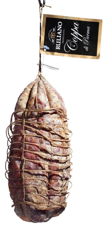 Coppa di Parma, collo di maiale essiccato all`aria, Ruliano - circa 1,8 kg - Pezzo