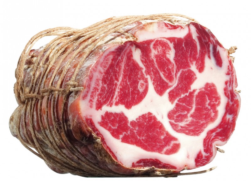 Coppa di Parma, qafa e derrit te thare ne ajer, Ruliano - rreth 1.8 kg - Pjese Coppa di Parma, qafa e derrit te thare ne ajer, Ruliano - rreth 1.8 kg - Pjese
