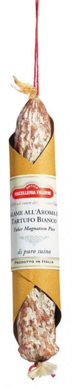 Salame all`aroma di Tartufo, salame com aroma de trufa, Falorni - aproximadamente 150g - Pedaco Salame all`aroma di Tartufo, salame com aroma de trufa, Falorni - aproximadamente 150g - Pedaco