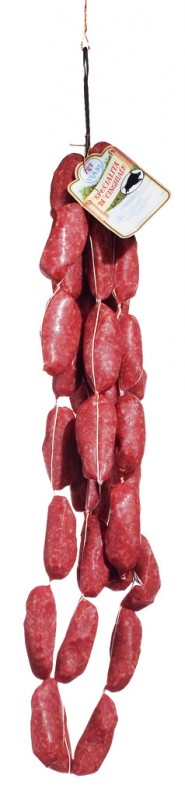 Salame mini con cinghiale, salami mini yang terbuat dari babi hutan dan babi, Salumificio Viani - sekitar 1kg - Rantai