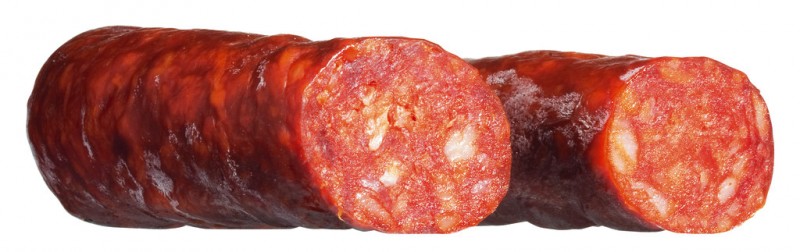Chorizo semula jadi, salami daging babi kering udara dengan lada, lembut, Alejandro - 200 g - sekeping