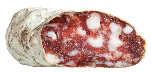 Salame crudo al Barbera, piccolo, salame com Barbera, Cascina Stella - aproximadamente 200g - Pedaco Salame crudo al Barbera, piccolo, salame com Barbera, Cascina Stella - aproximadamente 200g - Pedaco