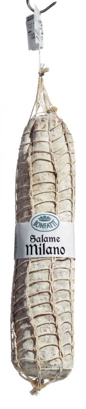 Salame Milano, salami fiambre a la milanesa, Bonfatti - aproximadamente 3 kg - Pedazo