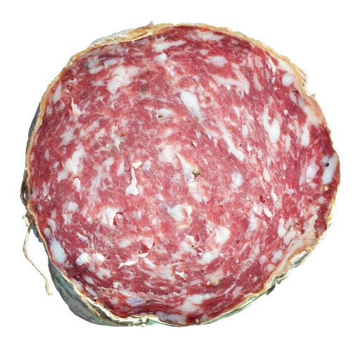 Salame Zia, embutido salami con pimienta y ajo, Bonfatti - aproximadamente 2,5 kg - Pedazo