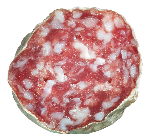 PDO Pork Salami Cacciatore, Salame Cacciatore DOP, Bonfatti - 3 x lebih kurang 200 g - sekeping