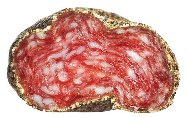 Salcichon dengan lada, lada salami, Casa Riera Ordeix - 300 gram - Bagian