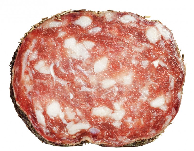 Saucisson pur porc aux herbes, salami amb herbes, Pelizzari - uns 400 g - Peca