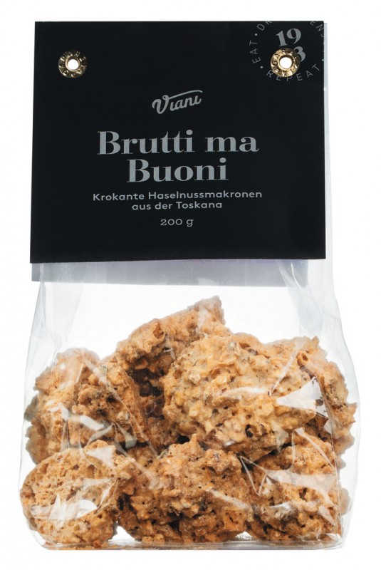 BRUTTI MA BUONI - meringhe alla nocciola, meringhe alla nocciola, Viani - 200 g - borsa