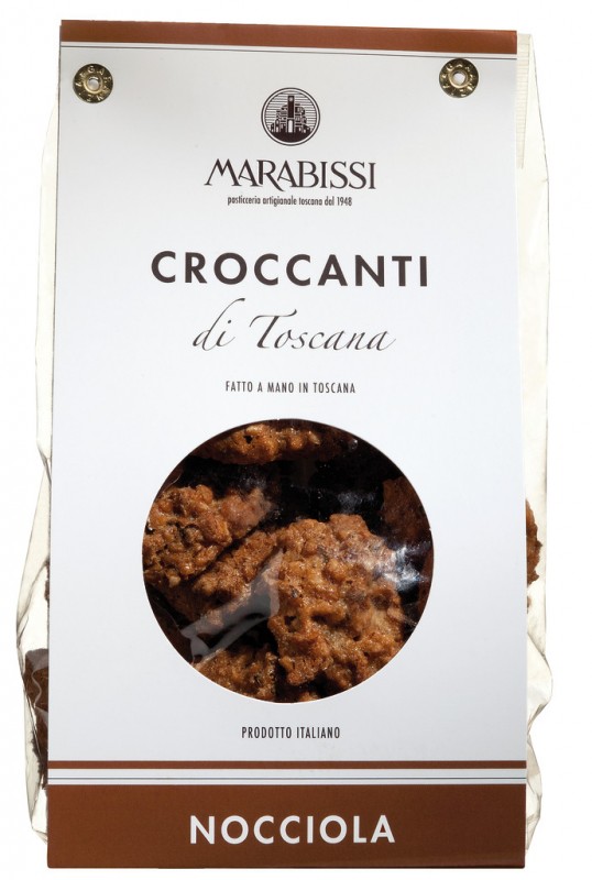 Croccanti alla nocciola, Toskanar hnetukokur, Pasticceria Marabissi - 200 g - taska