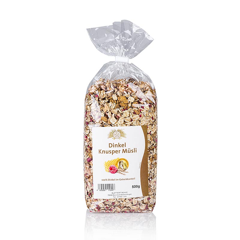 Dinkel Knusper Müsli, Blattert Mühle - 500 g - Tüte