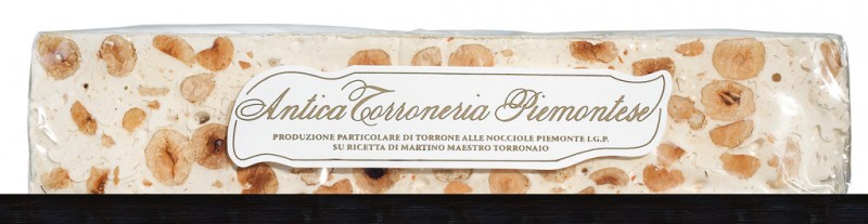 Torrone friabile con nocciole IGP, nougat classico com avelas, duro, Antica Torroneria Piemontese - 150g - pacote