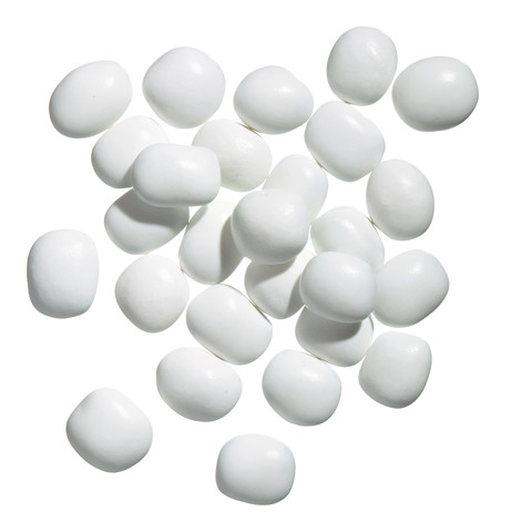 Liquirizia alla Menta, valkoiset rakeet, valkoiset lakritsirakeet minttulla, valkoinen tina, Amarelli - 12x50g - naytto