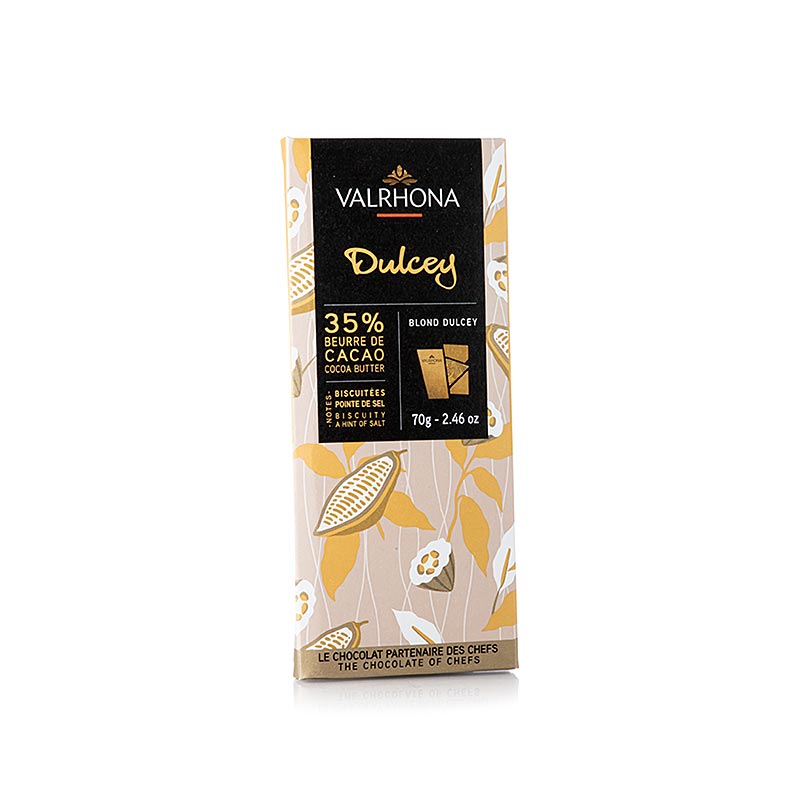 Valrhona Dulcey - Vaalea suklaa, 32% kaakaota - 70 g - folio