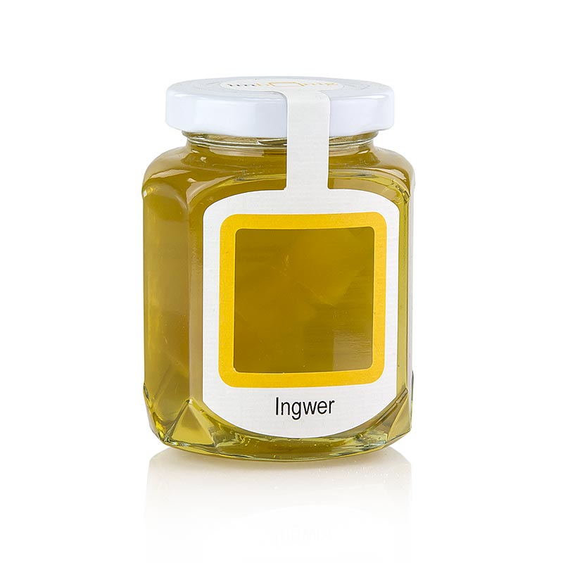 Akazienhonigzubereitung mit getrocknetem Ingwer, imhonig - 250 g - Glas Akazienhonigzubereitung mit getrocknetem Ingwer, imhonig - 250 g - Glas
