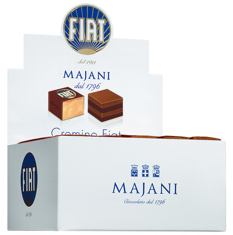 Centodadi Fiat Caffe, cafe de 100 capas de chocolate, caja, Majani - 1.013 gramos - mostrar