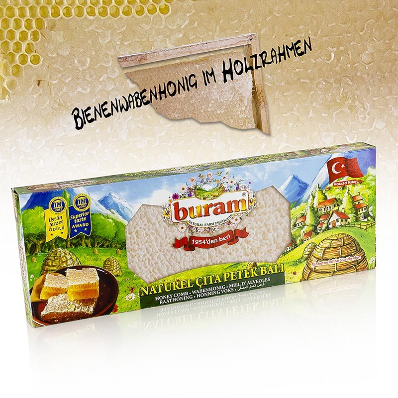 Bienen-Waben in Honig im Holzrahmen, Türkei - ca.1,75 kg - Lose