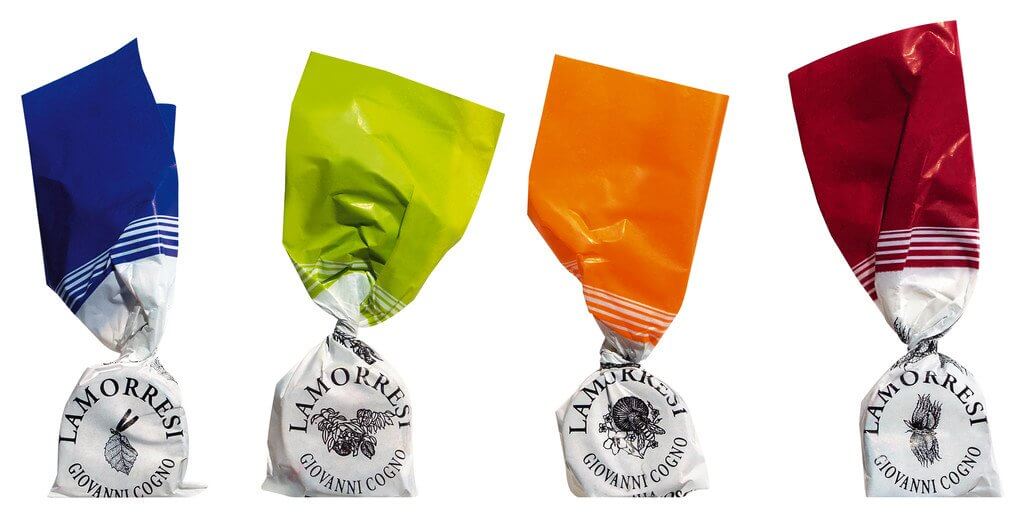 Lamorresi misti, sfusi, Praline dengan Grappa - Isi krim, longgar, Cogno - 1.000 gram - tas Lamorresi misti, sfusi, Praline dengan Grappa - Isi krim, longgar, Cogno - 1.000 gram - tas