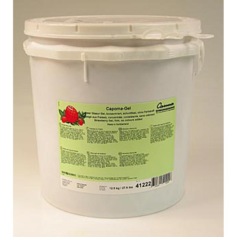 Capoma-Gel, Erdbeer-Schnellgeliergelee, Tortenguss Carma - 12,5 kg - Eimer Capoma-Gel, Erdbeer-Schnellgeliergelee, Tortenguss Carma - 12,5 kg - Eimer