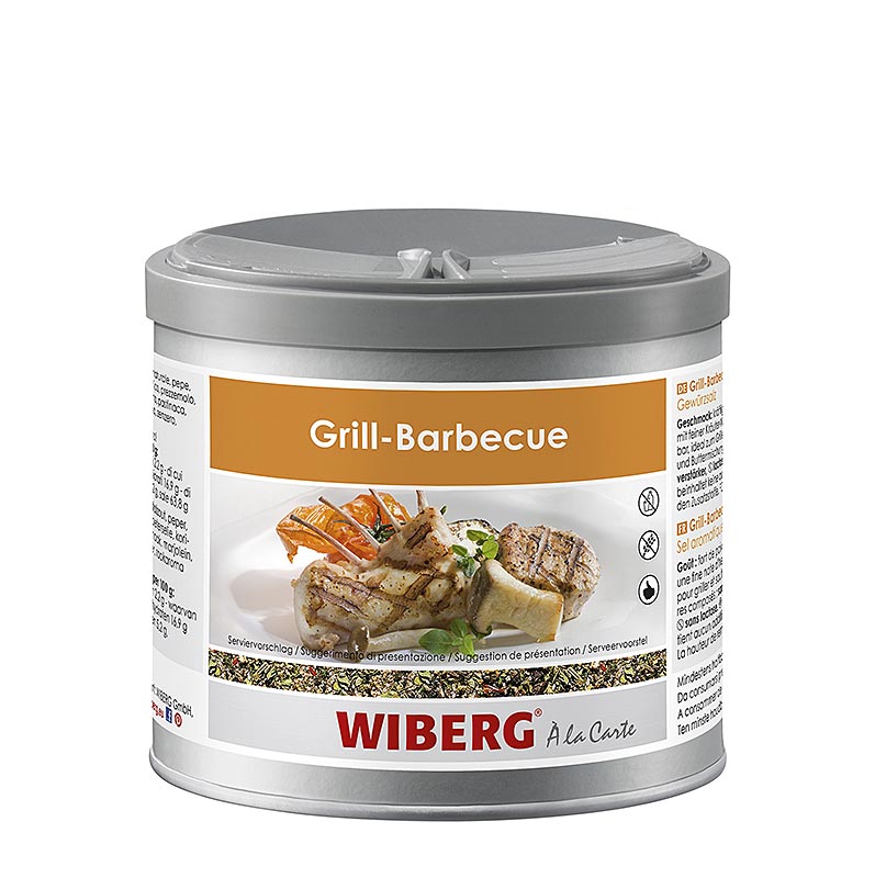 Wiberg Grill Barbeku, garam perasa - 370g - Kotak aroma