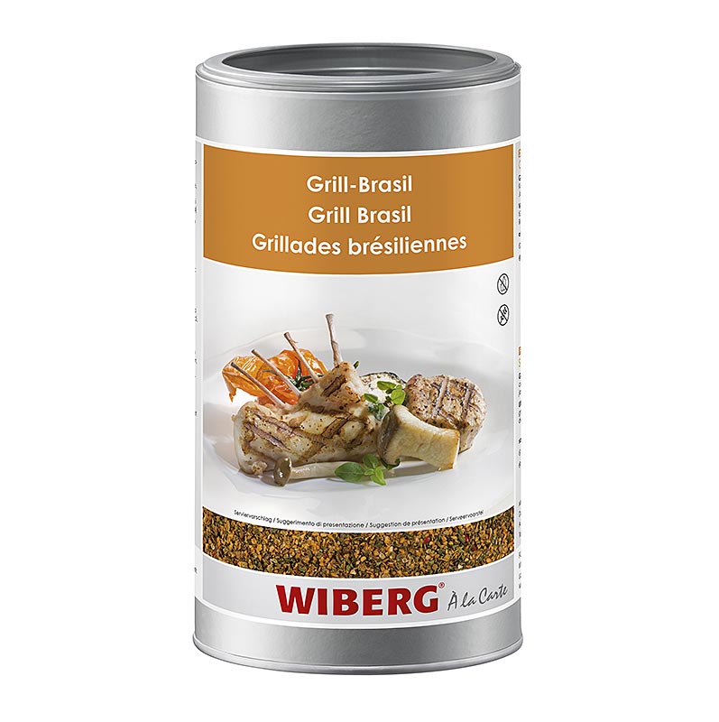 Wiberg Grill Brasil Style, krydret salt - 750 g - Aromaboks
