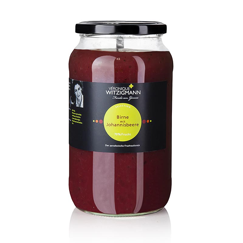 Birne mit Johannisbeere - Fruchtaufstrich Veronique Witzigmann - 1 kg - Glas Birne mit Johannisbeere - Fruchtaufstrich Veronique Witzigmann - 1 kg - Glas