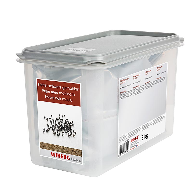 Wiberg sort pepper, malt - 3 kg - Multiboks Wiberg sort pepper, malt - 3 kg - Multiboks