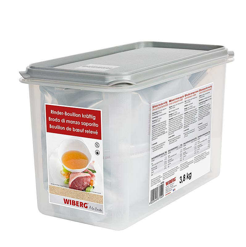 Caldo de ternera Wiberg, fuerte, para 172 litros - 3,8 kilos - caja multiple