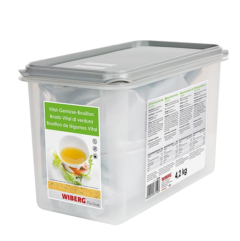 Caldo de Verduras Wiberg Vital, para 190 litros - 4,2 kilos - caja multiple