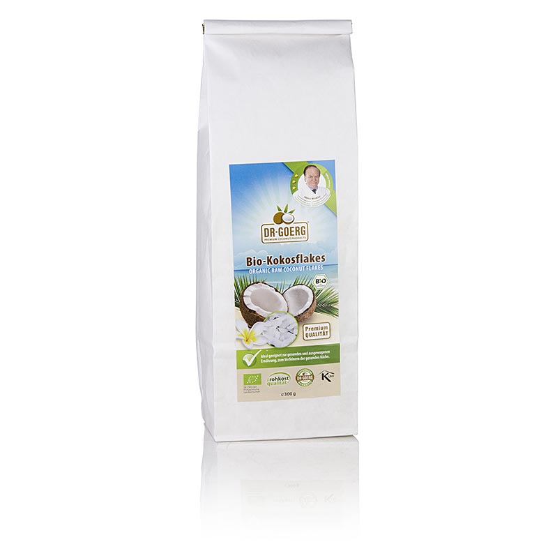 Dr.Goerg flocos de coco, grosso, flocos, organico - 300g - bolsa