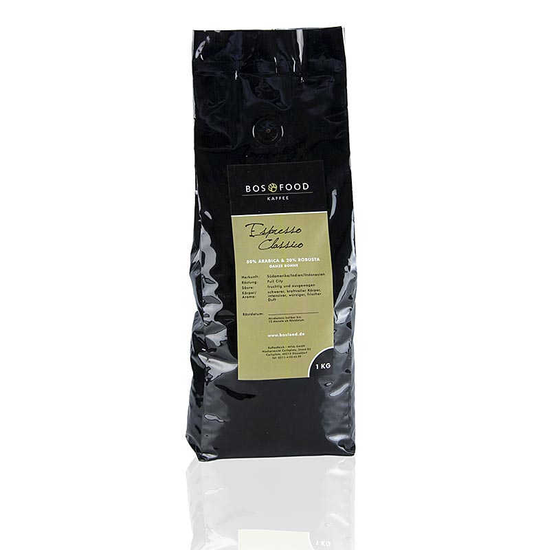 Classico - Espresso, 80% Arabica und 20% Robusta, ganze Bohnen - 1 kg - Aromatüte Classico - Espresso, 80% Arabica und 20% Robusta, ganze Bohnen - 1 kg - Aromatüte