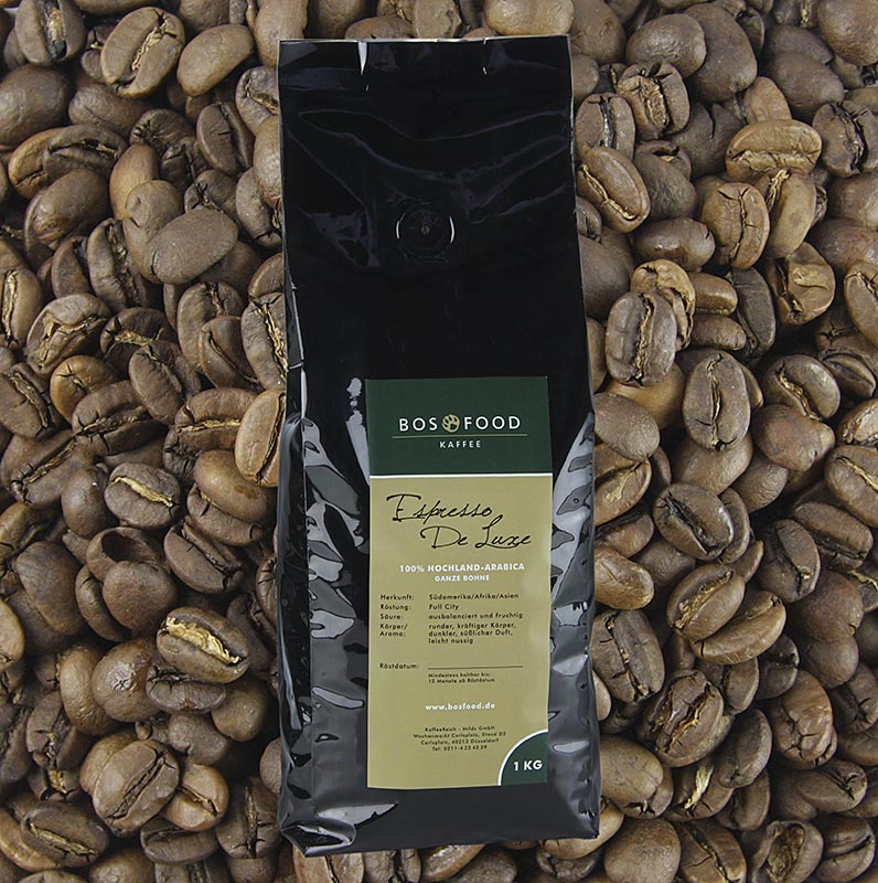 De Luxe - Espresso, 100% Arabica, ganze Bohnen - 1 kg - Aromatüte De Luxe - Espresso, 100% Arabica, ganze Bohnen - 1 kg - Aromatüte