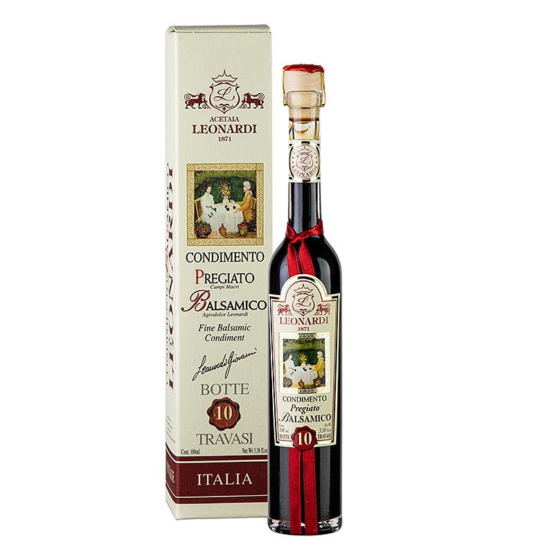 Leonardi - Balsamico Il Pregiato Condimento, 10 anos, L109 - 100ml - Botella