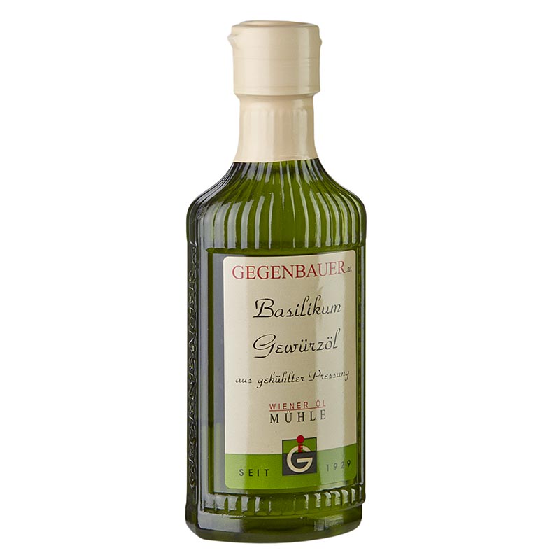 Gegenbauer olio speziato al basilico, con olio di semi di girasole - 250 ml - Bottiglia in polietilene
