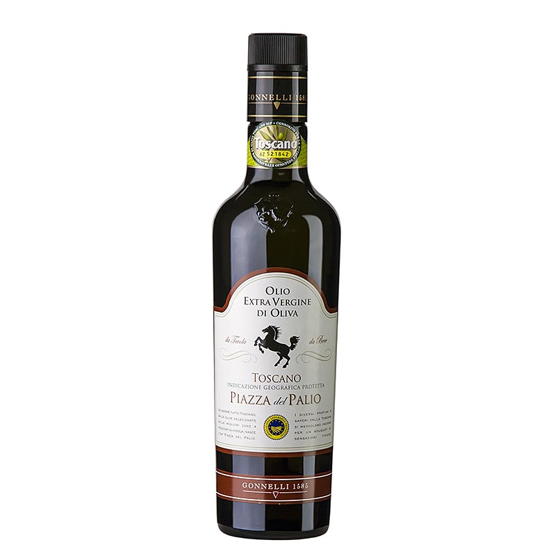 Piazza del Palio, IGP Toscano, Minyak Zaitun Extra Virgin, Santa Tea Gonnelli - 500ml - Botol Piazza del Palio, IGP Toscano, Minyak Zaitun Extra Virgin, Santa Tea Gonnelli - 500ml - Botol