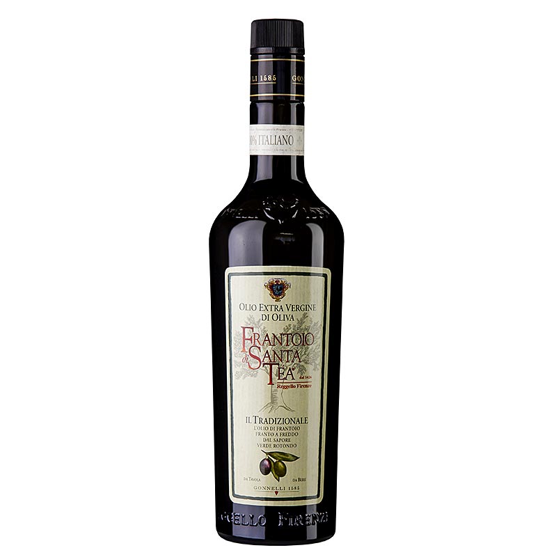 Aceite de oliva virgen extra tradicional, Santa Tea Gonnelli - 750ml - Botella