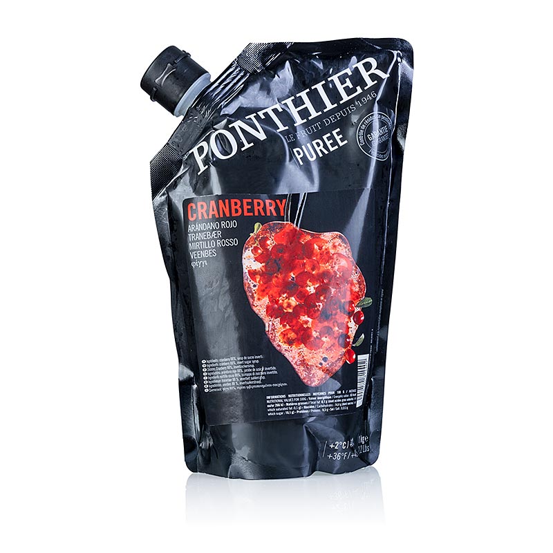 Pure av tranebaer, 12% sukker, Ponthier - 1 kg - bag