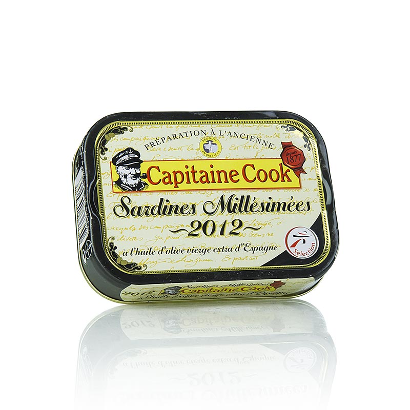 Sardinen in Olivenöl, Jahrgang 2012, Frankreich (Jahrgangs-Ölsardinen) - 115 g - Dose Sardinen in Olivenöl, Jahrgang 2012, Frankreich (Jahrgangs-Ölsardinen) - 115 g - Dose