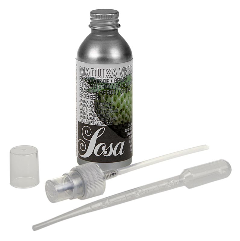 Aroma grüne Erdbeere, flüssig, Sosa - 50 g - Flasche Aroma grüne Erdbeere, flüssig, Sosa - 50 g - Flasche