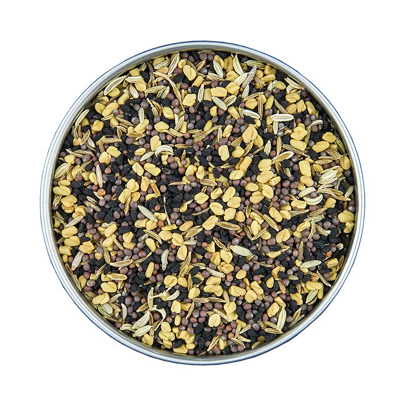 Panch Phoron, barreja d`especies indies per a verdures / carn / peix, Old Spice Office, Ingo Holland - 90 g - llauna