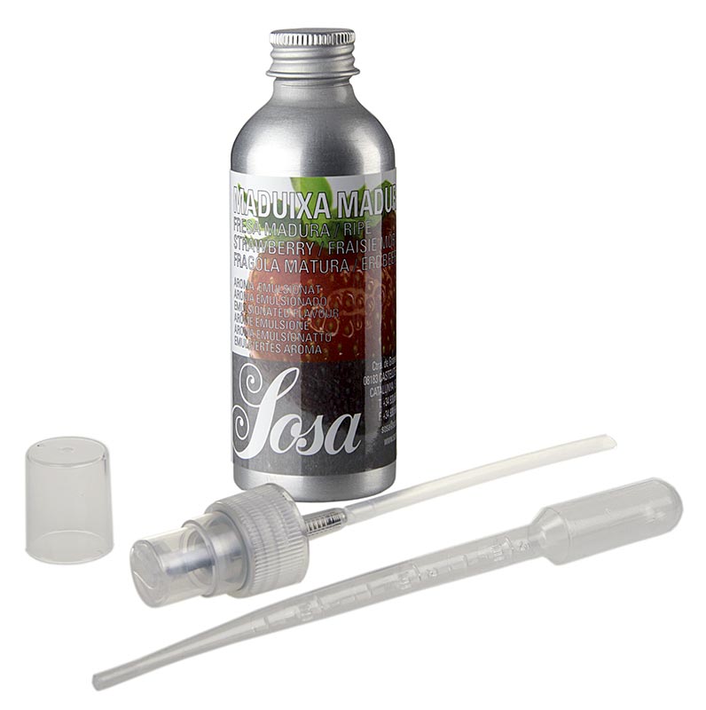 Aroma reife Erdbeere, flüssig, Sosa - 50 g - Flasche Aroma reife Erdbeere, flüssig, Sosa - 50 g - Flasche
