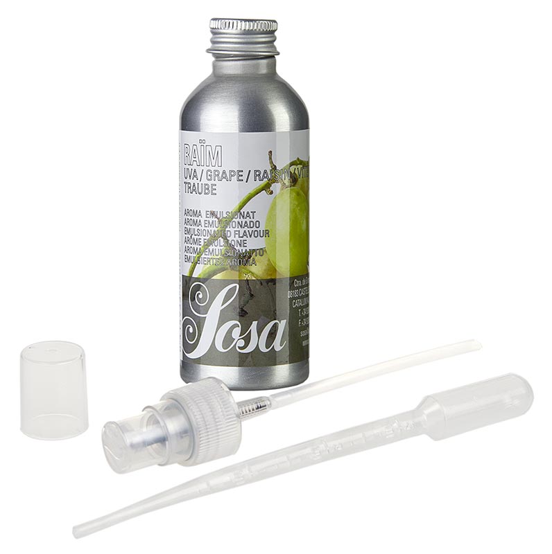 Aroma Weintraube, flüssig, Sosa - 50 g - Aluflasche Aroma Weintraube, flüssig, Sosa - 50 g - Aluflasche