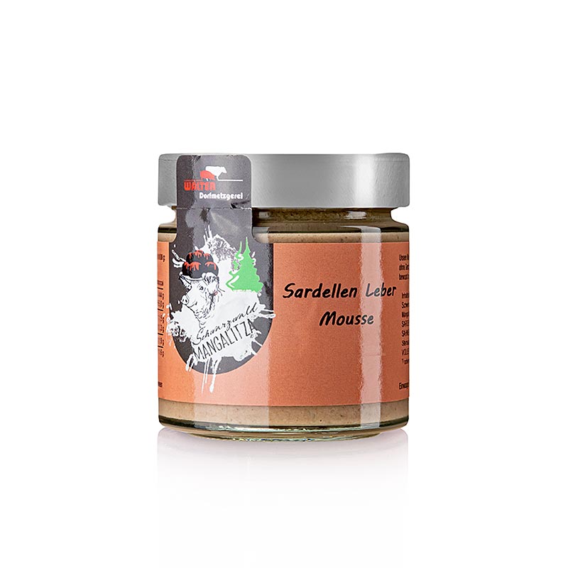 Anjovismaksamoussea, Mangalitza-villaporsasta - 150 g - Lasi